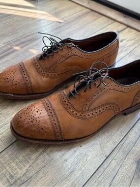 Allen Edmonds Tan Brogue Cap-Toe Oxfords
